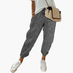Noemie | Womens Relaxed Drawstring Summer Linen Trousers