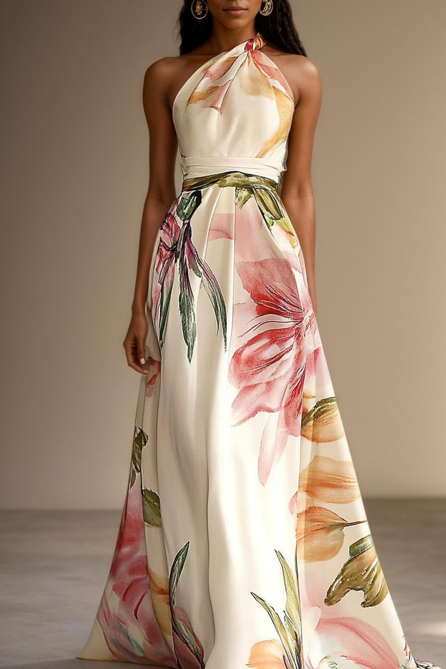 Josephine | Floral Satin One Shoulder Bridesmaid Dresses
