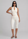 Josephine | Ivory Sculpt Capri Legging for Pilates and Studio Wear