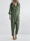 Vivienne | Comfy Long Sleeve Button-Up Jumpsuit for Everyday Wear