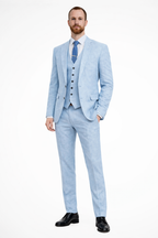 Edmund | Men Linen 3-Piece Wedding Guest Suit Blazer Waistcoat Trousers