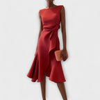 Marguerite | Sophisticated Asymmetric Midi Dress