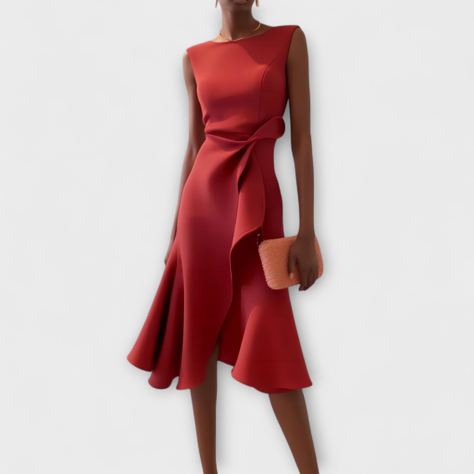 Marguerite | Sophisticated Asymmetric Midi Dress