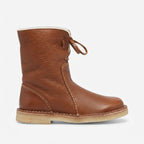 Iliana | Black Brown Leather Ankle Boots Slouch Casual Comfort