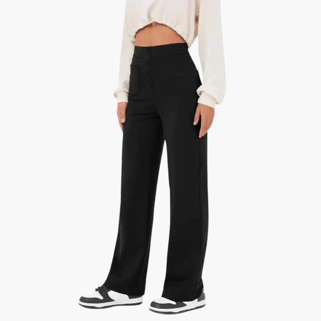 Adeline | Womens Relaxed Fit Casual Trousers With Pockets