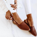 Marguerite | Woven Vegan Leather Flat Shoes For Summer