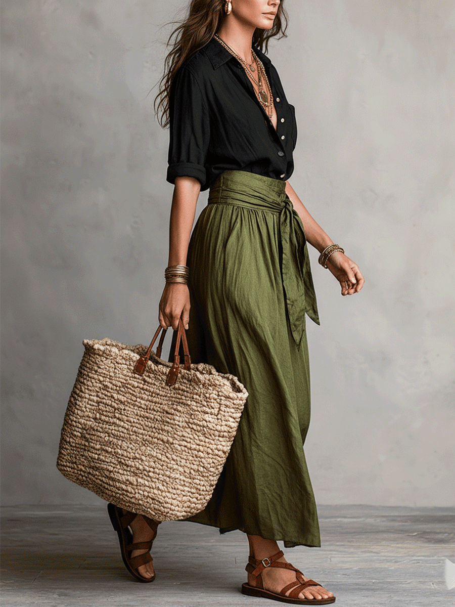 Ghislaine | Bohemian Flowy Skirt Top Co-Ord Outfit Set