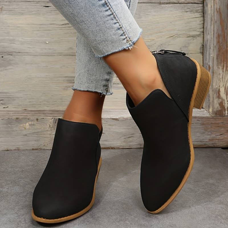 Henriette | Women's Low Heel Ankle Boots Slip On Everyday