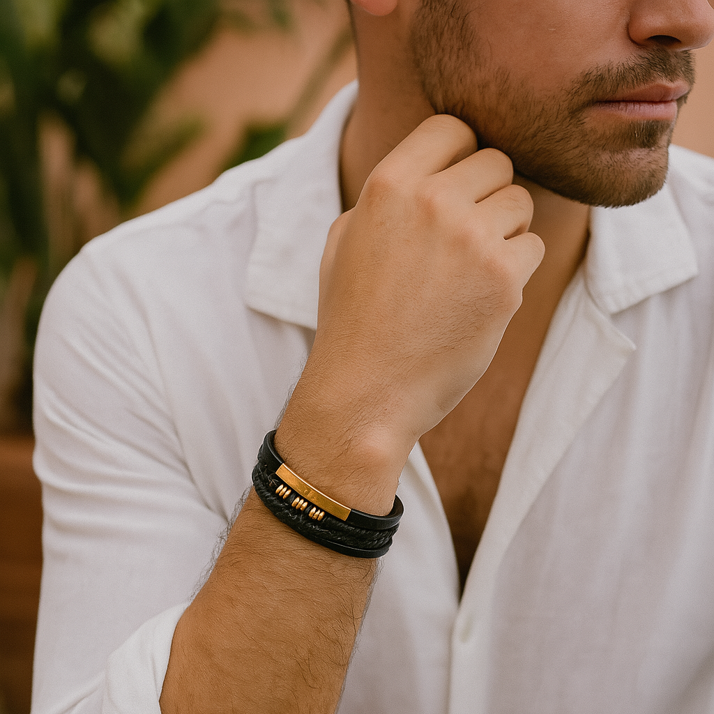 Lysander | Mens Bracelet Leather Casual Formal Accessory