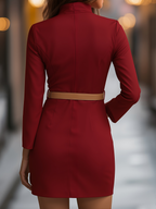 Georgiana | Belted High-Neck Garden Party Dress