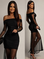 Rosaline | Spanish Sleeves Strapless Evening Maxi Dress