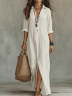 Liliana | Elegant Beach Cover Up Maxi Dress Resort Beachwear