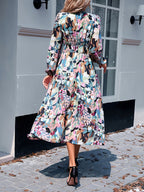 Pascale | Floral Bridesmaid Dresses Long Sleeve Midi