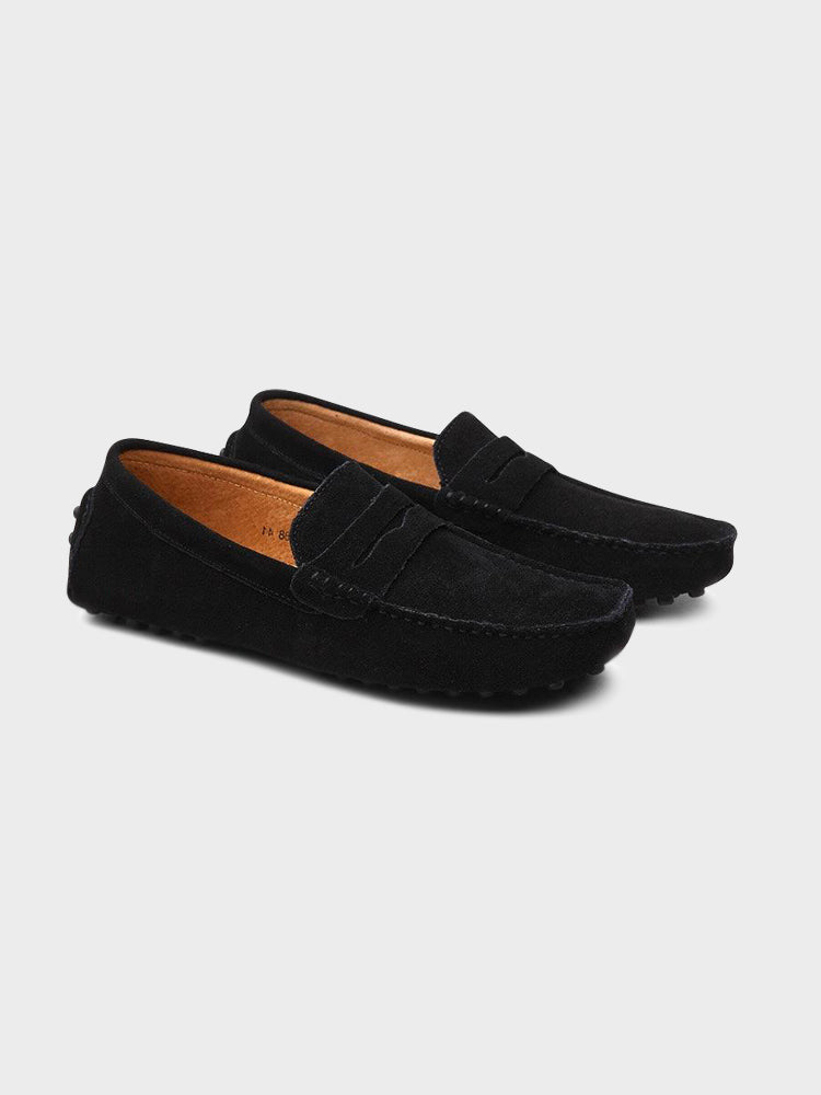 Xanthe | Nude Suede Classic Slip-On Pumps