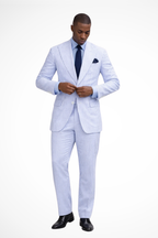 Wilhelm | Men Seersucker Double Breasted 2-Piece Wedding Guest Suit
