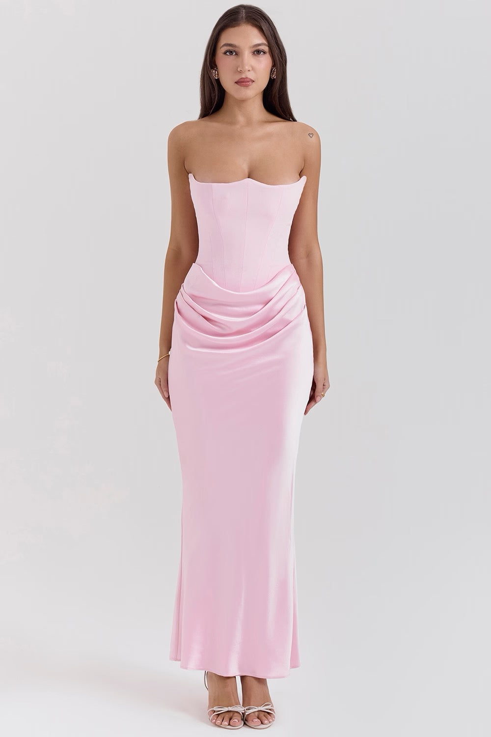 Isadora | Black Corset Maxi Dress Evening Gown
