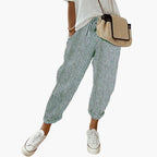Noemie | Womens Relaxed Drawstring Summer Linen Trousers