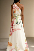 Josephine | Floral Satin One Shoulder Bridesmaid Dresses