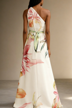 Josephine | Floral Satin One Shoulder Bridesmaid Dresses