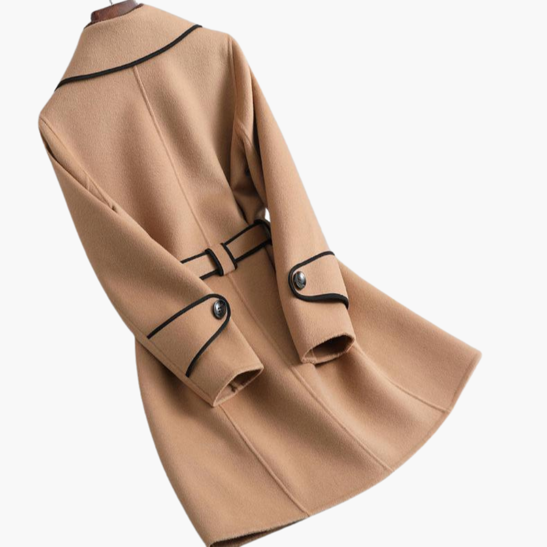 Tamsin | Double Breasted Wool Blend Wrap Coat Women
