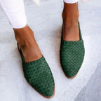 Marguerite | Woven Vegan Leather Flat Shoes For Summer