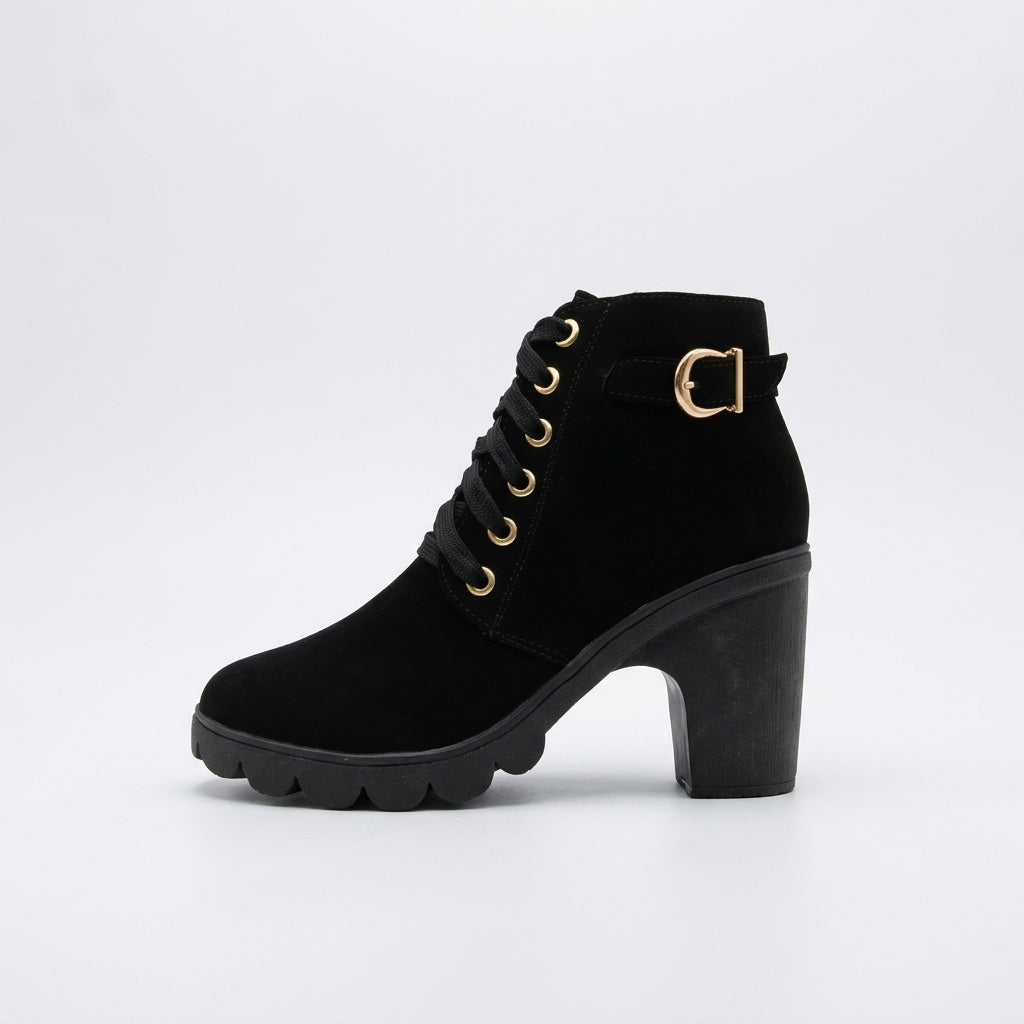 Rosanna | Leather Low Heel Flat Ankle Boots