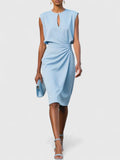 Katarina | Tailored Pleated Dress for Work and Occasions