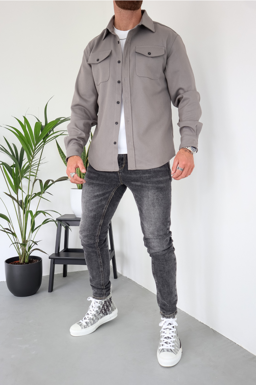 Tatiana | Button Up Overshirt Jacket with Chest Pockets