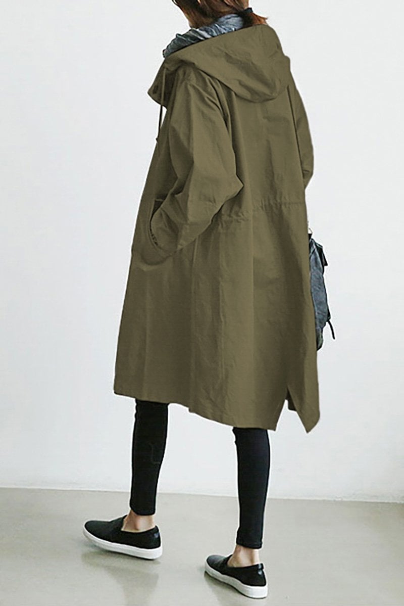 Lavinia | Longline Hooded Wool Winter Coat Black Fur Puffer