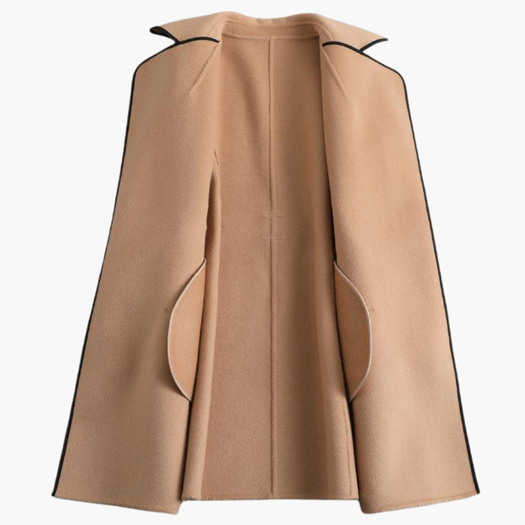Tamsin | Double Breasted Wool Blend Wrap Coat Women