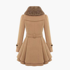 Ninon | Black Trench Coat Women Belted Flared Autumn Outerwear