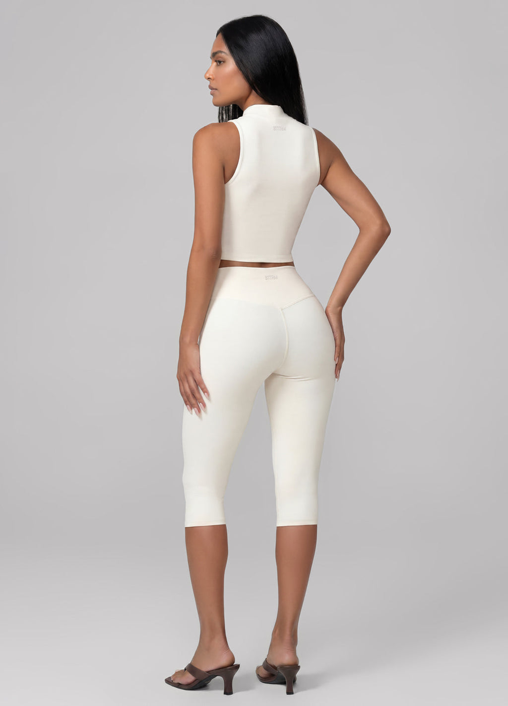 Josephine | Ivory Sculpt Capri Legging for Pilates and Studio Wear