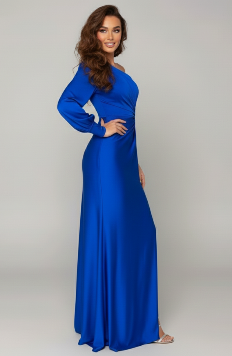 Lucienne | Alemais One Shoulder Satin Maxi Dress