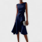 Marguerite | Sophisticated Asymmetric Midi Dress