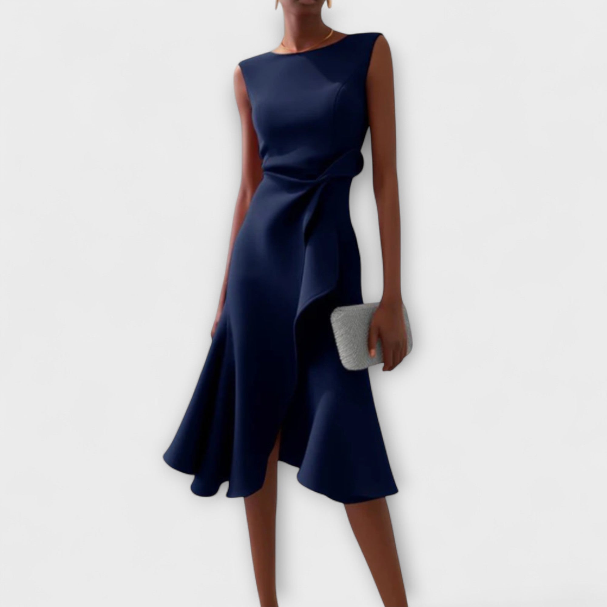 Marguerite | Sophisticated Asymmetric Midi Dress