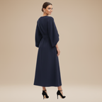 Felicity | Wide Sleeve Wrap Midi Dress For Weddings & Occasions
