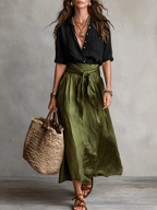 Ghislaine | Bohemian Flowy Skirt Top Co-Ord Outfit Set