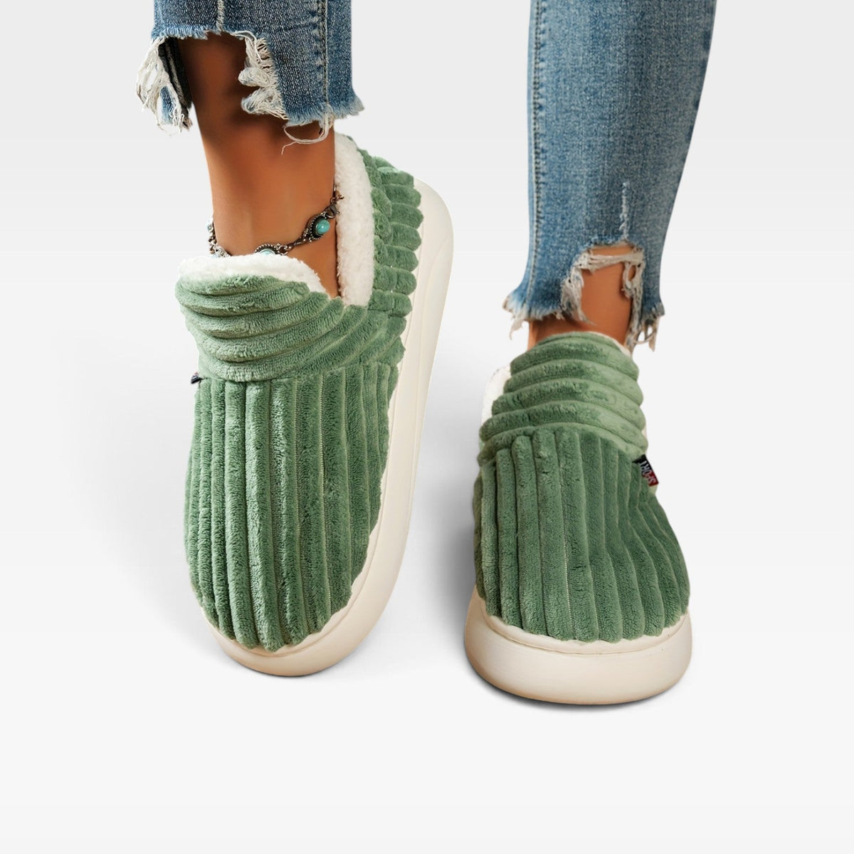 Ursula | Winter Chunky Brown Slipper Boots For Cosy Days