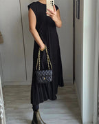 Celestine | Sleeveless Pleated House Dress Elegant Occasion Wear
