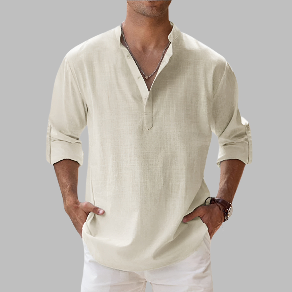 Cassian | Relaxed Linen Shirt Long Sleeve Summer Holiday