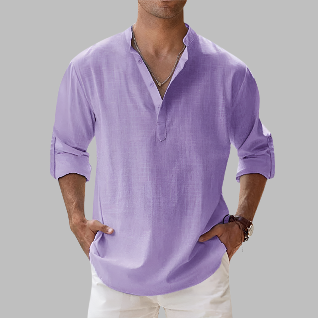 Cassian | Relaxed Linen Shirt Long Sleeve Summer Holiday