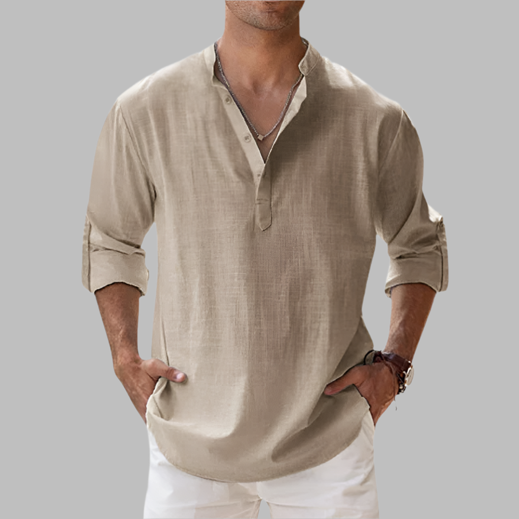 Cassian | Relaxed Linen Shirt Long Sleeve Summer Holiday