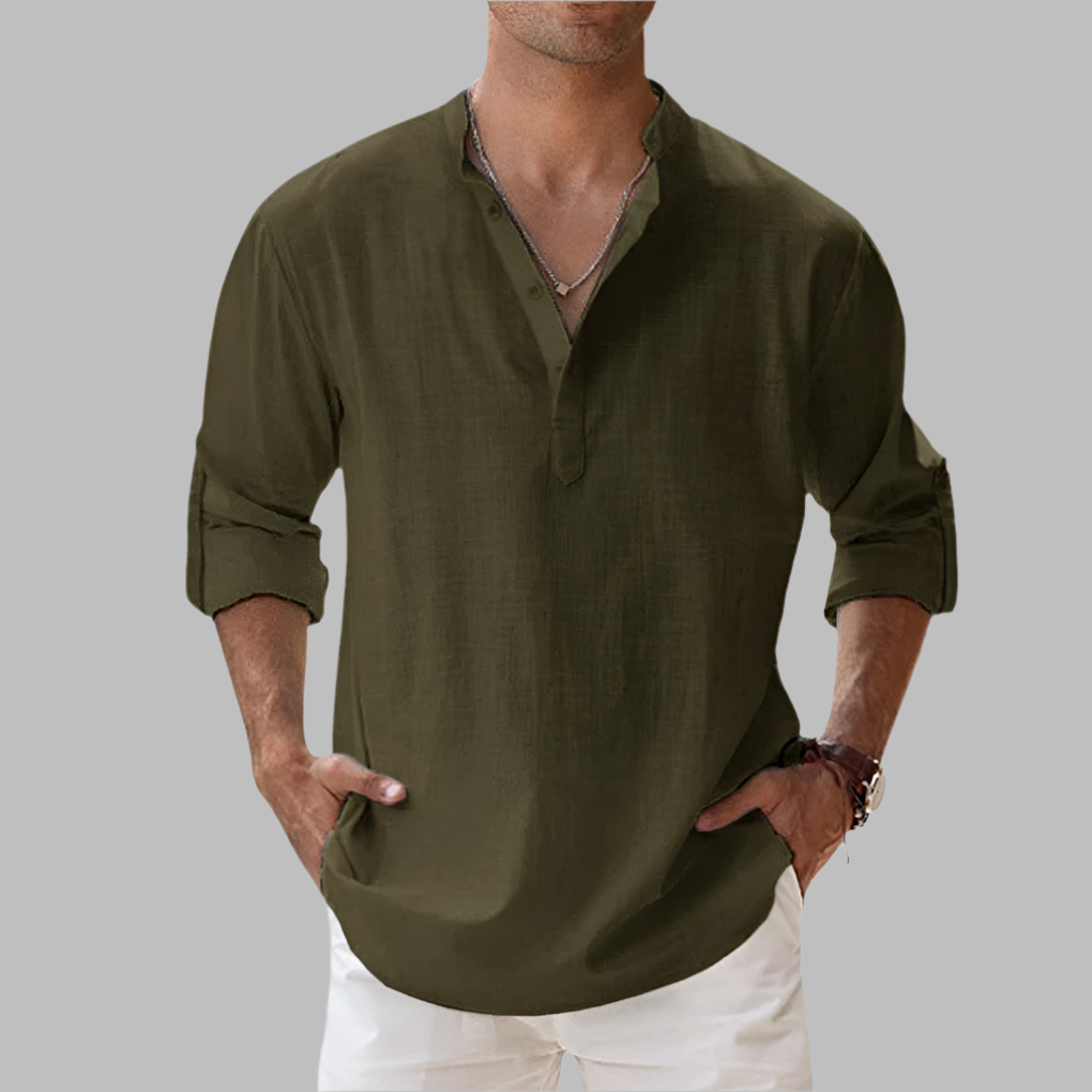 Cassian | Relaxed Linen Shirt Long Sleeve Summer Holiday