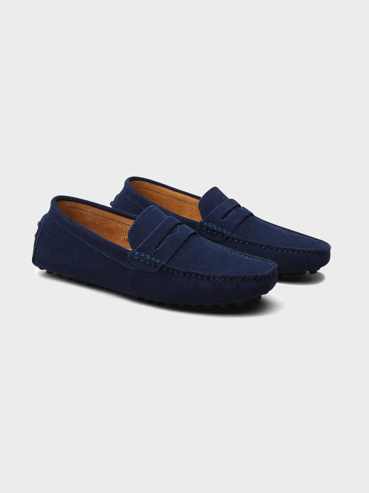 Xanthe | Nude Suede Classic Slip-On Pumps