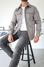 Tatiana | Button Up Overshirt Jacket with Chest Pockets
