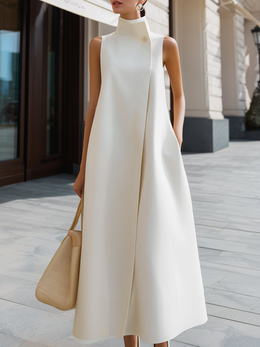 Ophelia | High-Neck Dress Coat Garden Party Maxi