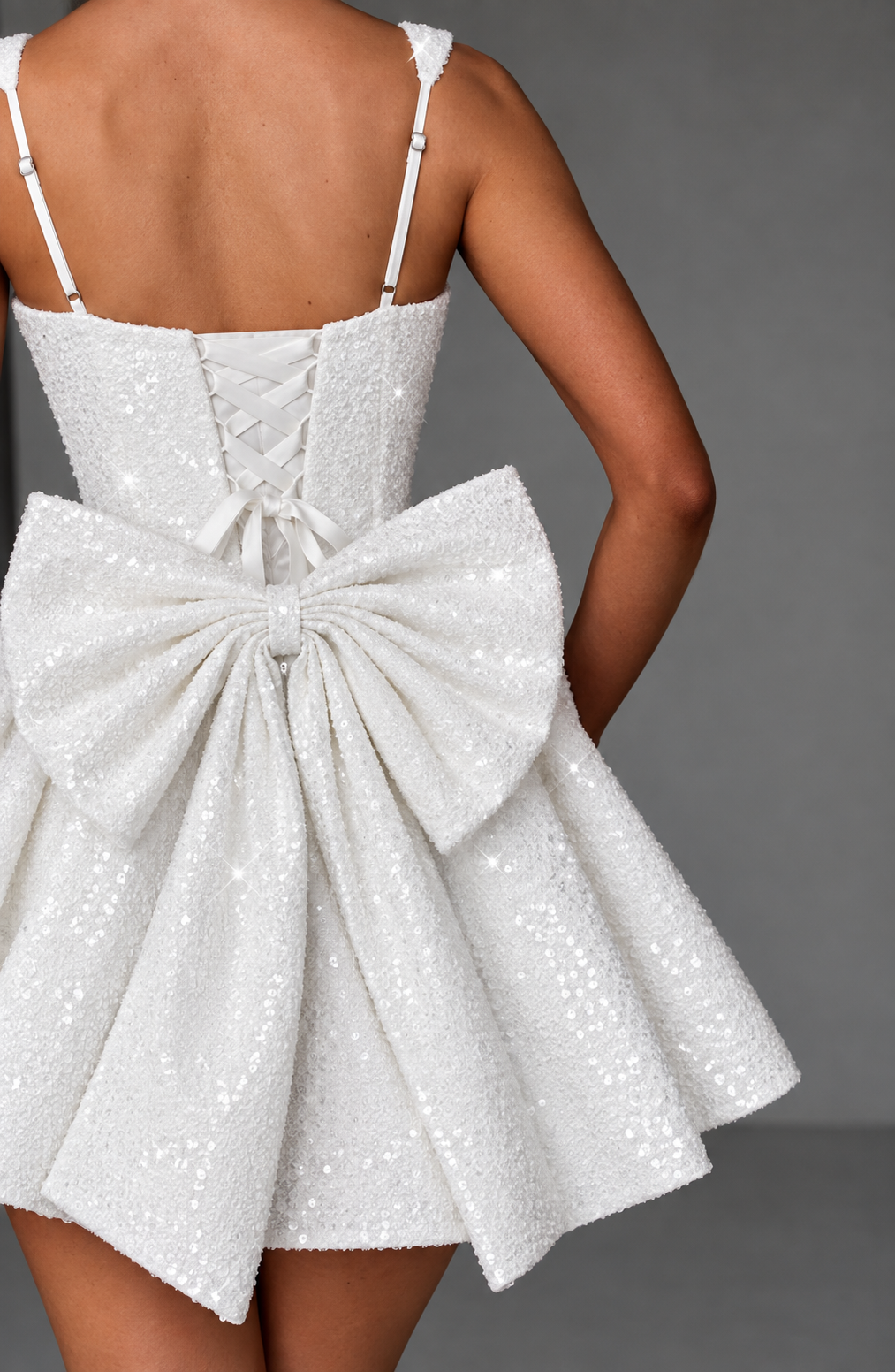 Floriane | Flared Mini Dress with Bow Detail for Special Occasions