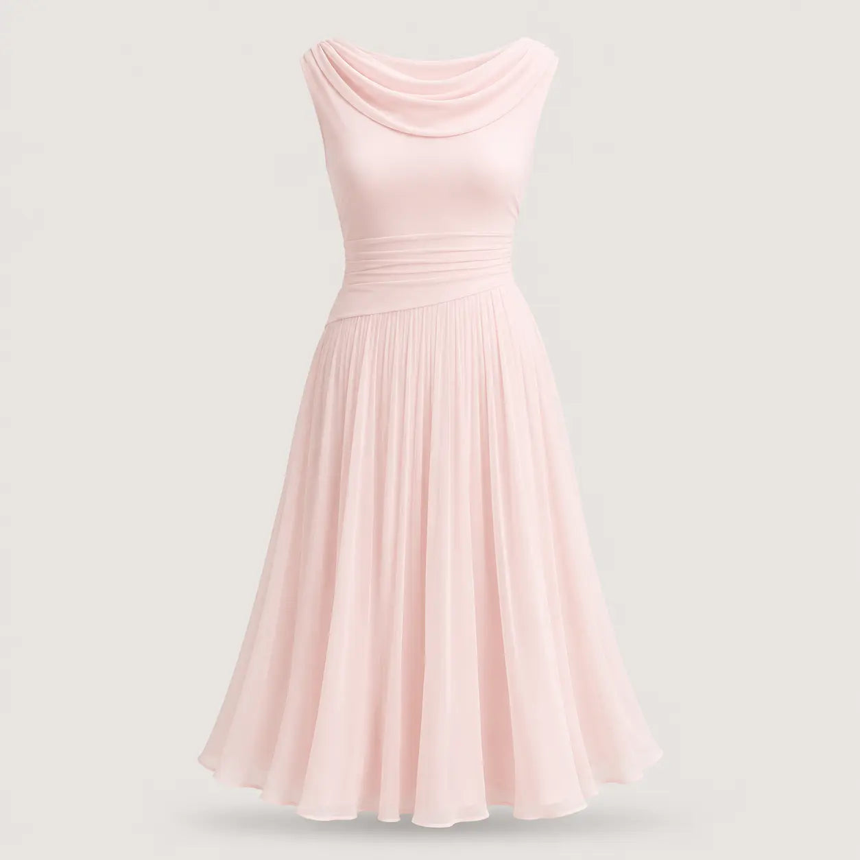 Josephine | Draped Midi Dress For Summer Wedding Guest