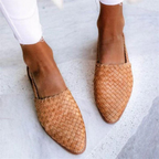 Marguerite | Woven Vegan Leather Flat Shoes For Summer