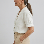 Honorine | Classic Linen Blouse With Button Detail